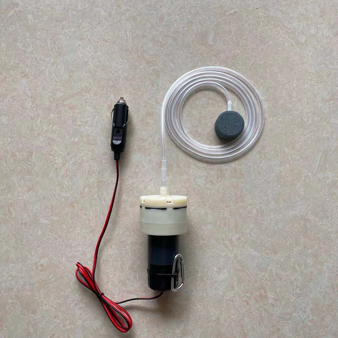 555 violent gas volume DC 12V high-power battery pinch cigarette lighter portable oxygen fishing fishing transport oxygen pump