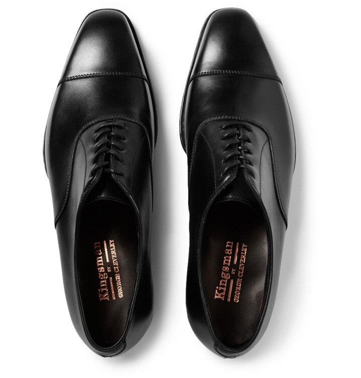  KINGSMAN 2021 black lacing leather men's Oxford shoes