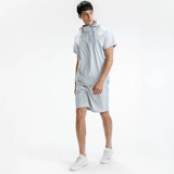 HOTSUIT Мужской спортивный костюм для спортзала для отдыха с капюшоном, для бега, осенний, 2022, короткий рукав