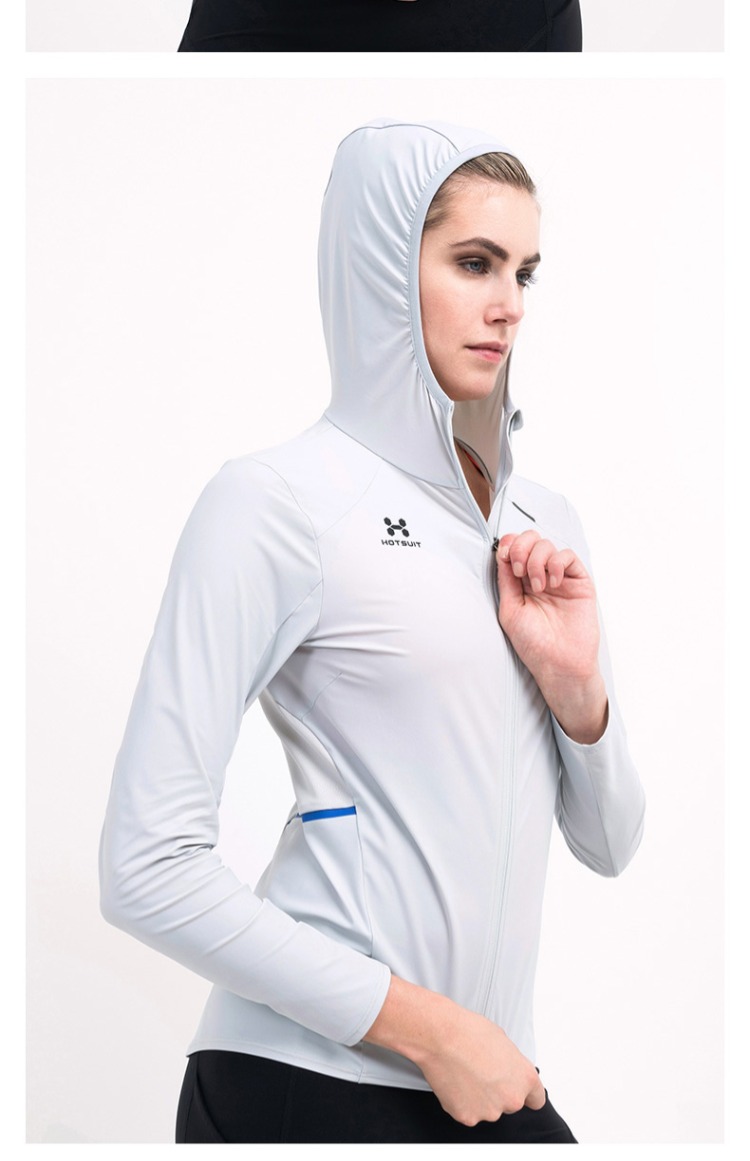 HOTSUIT quần áo thể thao da nữ mùa hè mới chống nắng mỏng mảnh mỏng thoáng khí đan áo gió thể thao - Áo gió thể thao áo gió the north face 2 lớp