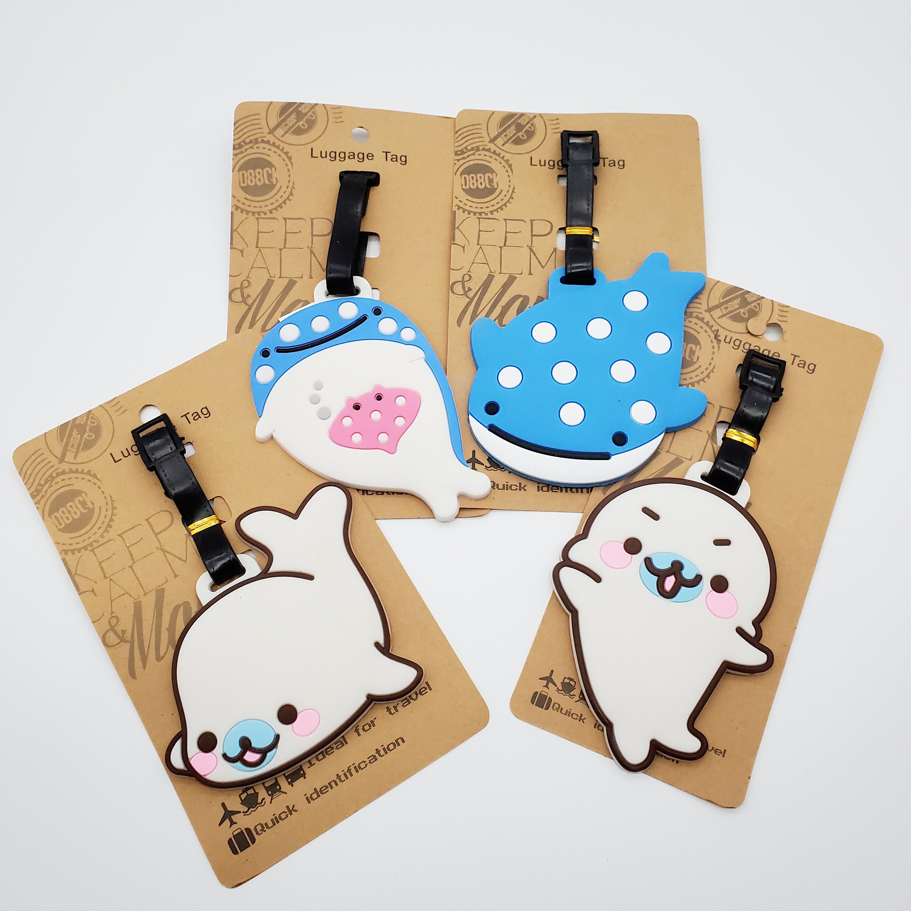 whale shark seal marine life luggage tag suitcase pendant marine boarding pass