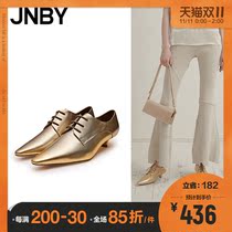 JNBY Jiangnan cloth 20 autumn and winter discount new fashion low heels leather shoes single shoes womens shoes 7KB520020