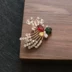 Dachangwei hàng hóa mạ điện bảo quản màu sắc đẹp zircon khảm hoa nhánh nhánh thiên nga trâm