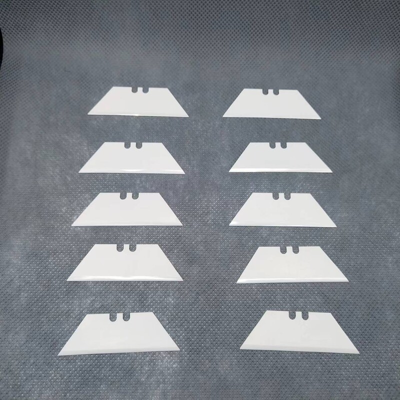 Manufacturer's Ready-Stock Wear-Resistant Tape, Leather, Tire Cutting, Ceramic Industrial Machine Blades, Trapezoidal Blades to Replace Tungsten Steel