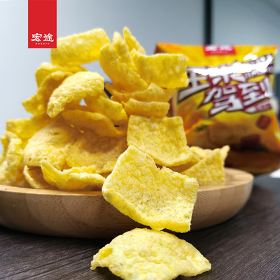 休闲零食玉米锅巴脆片8g*20包整箱