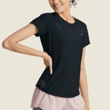 Быстросохнущая спортивная дышащая летняя футболка с коротким рукавом для спортзала, одежда для йоги, облегающий крой, для бега