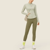 Спортивный лонгслив для спортзала, одежда для йоги, демисезонная куртка с молнией, для бега, осенний сезон