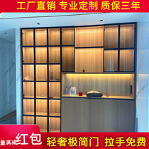 Minimalist door custom wine cabinet custom wardrobe modern simple glass door tempered glass bookcase display cabinet environmental protection
