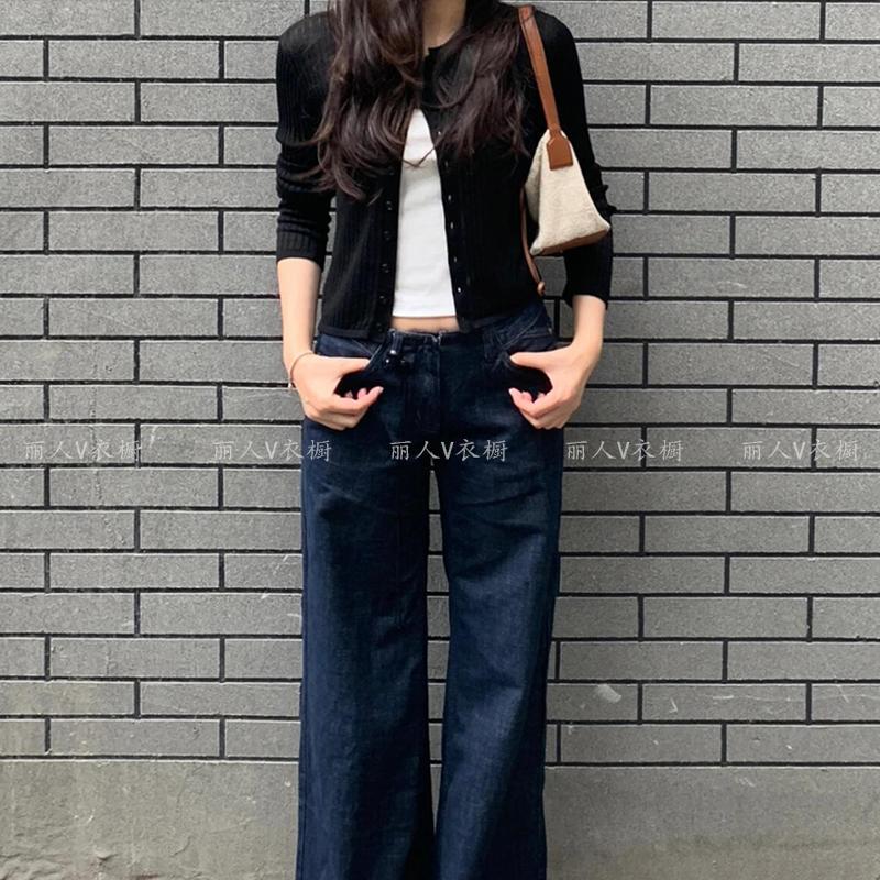 American High Street Low-Waist Slimming Jeans for Women 2026 Summer Y2K Millennial Style Hot Girl Drapey Casual Floor-Length Pants