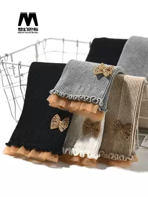 Girls Underwear Pants 2021 Spring Knitted Cotton Stripes New Children's Wear Children's Western Pie Pants Baby ankle-length pants