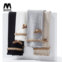 2021 foreign girl ankle-length pants thin children Spring and Autumn little girl leggings socks baby bow pants