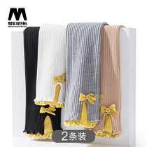 (2 dresses) girls leggings Spring and Autumn students knitted pants childrens pantyhose thin girls foreign pants