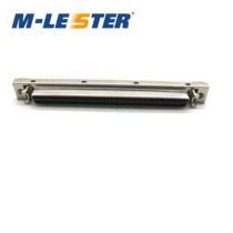 Menglisite SCSI 100P 180 degree straight plug-in board DB type 100 core female socket welding plate type connector