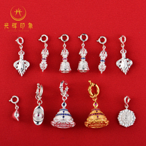 Brilliant Impression S925 sterling silver necklace star and moon bodhi accessories car pendant bell and pestle buckle manza pendant