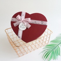 Valentines Day heart-shaped gift box Empty box Peach heart large gift box packaging love gift box net red girl heart