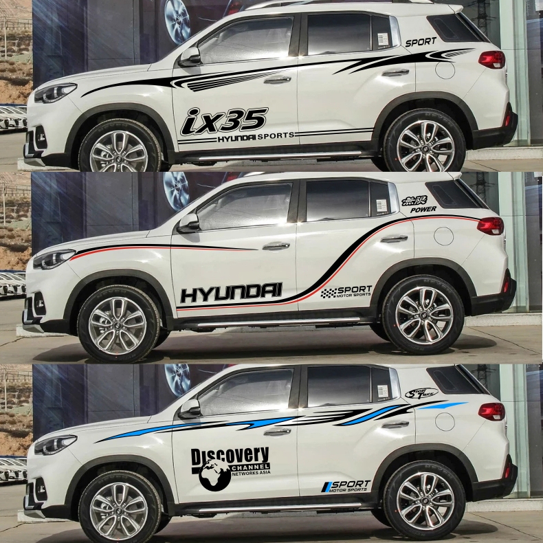 18 Models of Hyundai Ix35 Car Stickers, New Ix35 Body Waistline Stickers, Special Decorative Strips for Car Modification