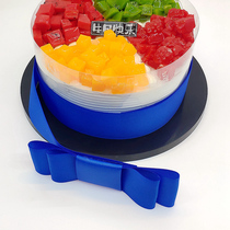 Self-adhesive cake edge gift packaging webbing bow flower gift box decoration happy birthday letter ribbon multi-color