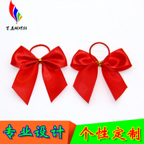 Red wine bottle packaging bow tie wine bow wedding wine ribbon bow bottle decoration wine flower