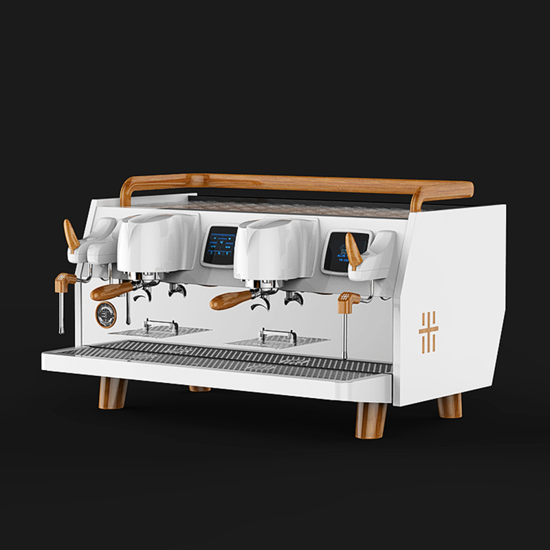 Gemillai 3207 commercial coffee machine sky mirror custom professional double-headed semi-automatic Italian freshly ground milk foam