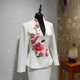 New retro stand-up collar embroidered waist Chinese style embroidered Chinese clothing middle-aged direct sales team professional suit work clothes