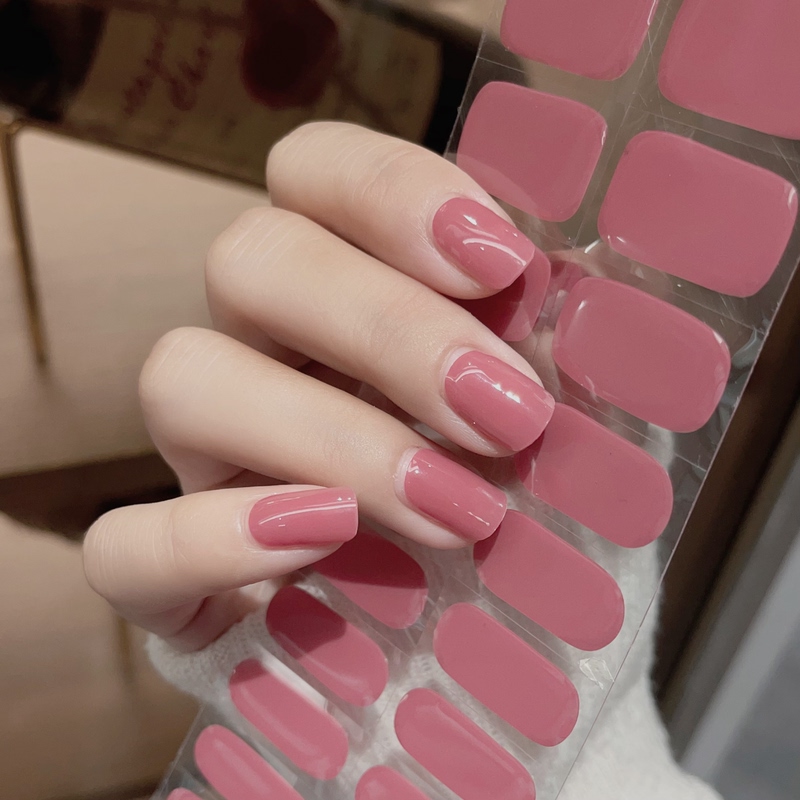 【Buy 2 Get a Lamp】Sweetheart Ice Sugar R98 Light-Hardening Type 20 Finger Semi-Cured Gel Nail Stickers