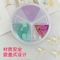 Japan imports INOATA circular screwup 3-g medicine box portable travel medicine containing box
