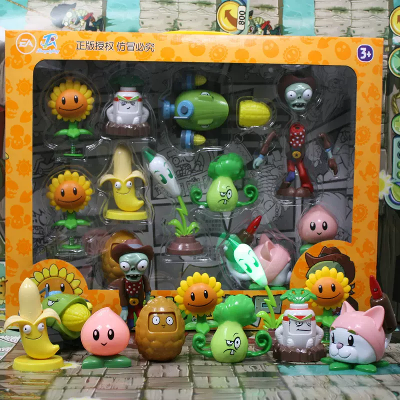 Игрушка в стиле Plants vs. Zombies, денимовая кукла