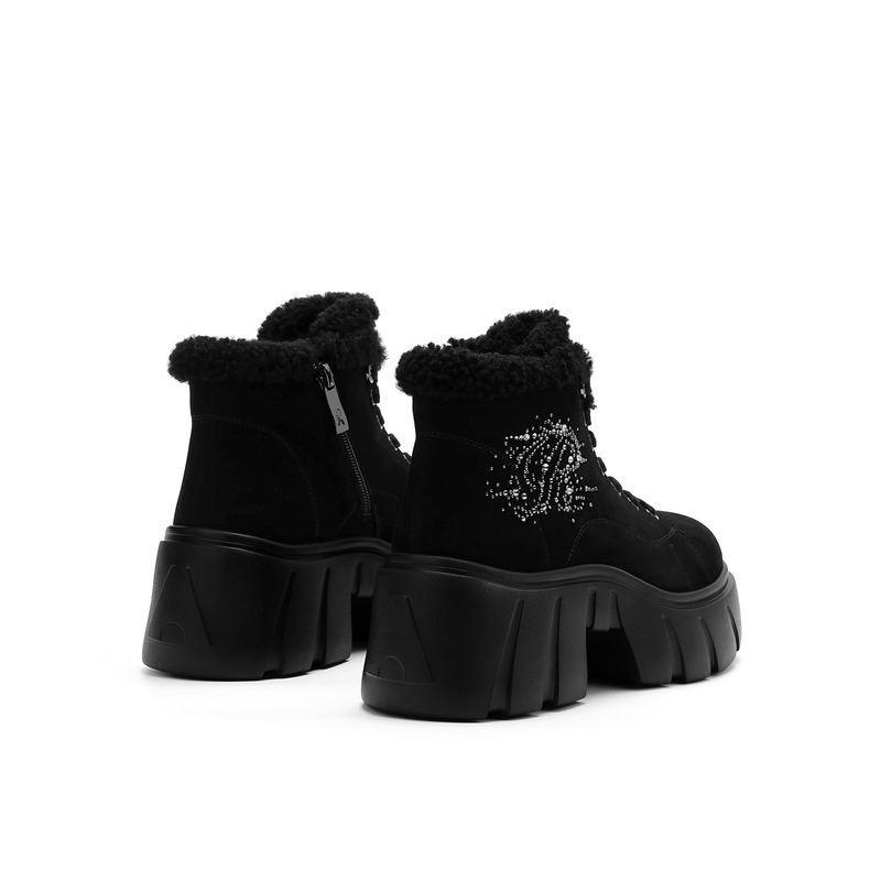 Nobeda Winter Warm Casual Shoes with Plush Lining, Low-Top Thick-Soled Commuter Women's Shoes Rca255902