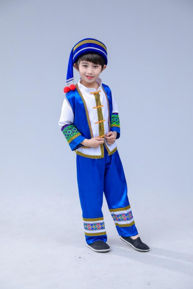 Trẻ em mới Miao trang phục bé trai trang phục thiểu số Zhuang Vân Nam Tujia cucurbit hiệu suất quần áo trang phục giáng sinh trẻ em