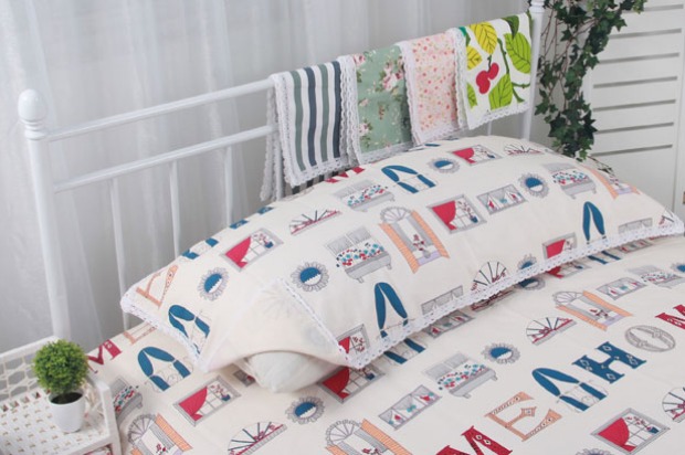 Đôi gối khăn 1.2 m 1.5 m 1.8 m cotton dài gối khăn 1.5 m m cotton cũ vải thô dài dày