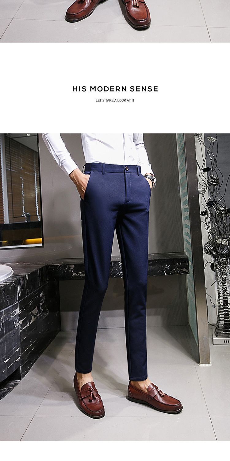 Mùa đông cộng với quần nhung nam phiên bản Hàn Quốc của xu hướng quần lửng cạp cao dày nam thông thường quần jogger nam