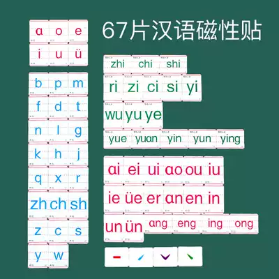 Small basin friends drawing board accessories Chinese pinyin magnetic stickers early education tutor initials vowels creative refrigerator stickers