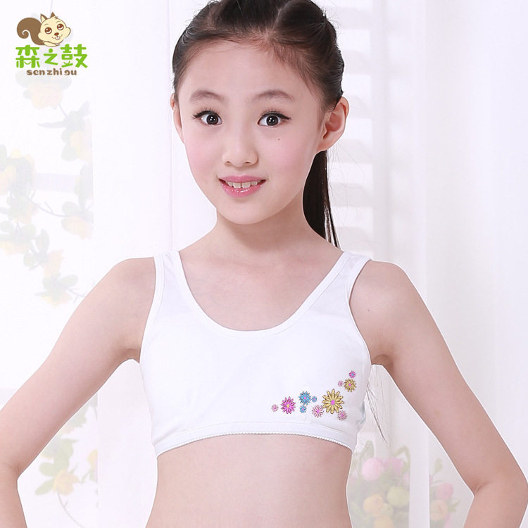 New girl bra development period girl vest primary and secondary school students girl bra cotton sports underwear explosion