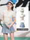 羽毛球速干衣短袖夏季新款少女网球运动服套装高颜值半拉链大赛服