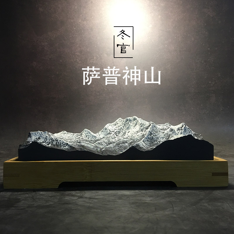 Winter official hand-made cement plaster snow mountain model ornaments diffused stone decorations Tibet Sapu mountain model