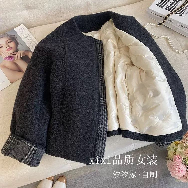 Chanel-Style Women's down Jacket Winter 2025 New High-End French-Style down Lining Looped Lamb Wool Jacket Coat Chanel-Style Women's down Jacket Winter 2025 New High-End French-Style down Lining Looped Lamb Wool Jacket Coat