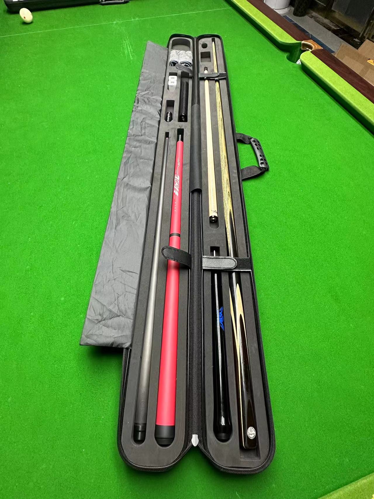 High-end billiard cue box small head triple groove through rod box rod bag snooze pass bar Jumper Bar kit box-Taobao