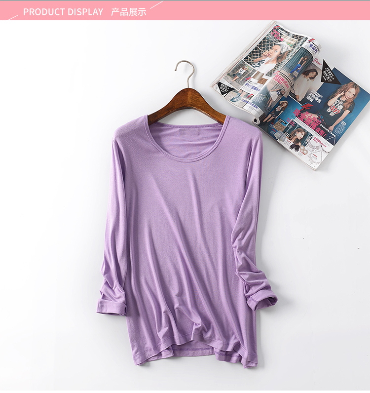 Bộ đồ ngủ mùa thu đơn hàng đầu nữ cotton dài tay phục vụ nhà áo thun áo thun nữ mùa thu lỏng pyjama nữ