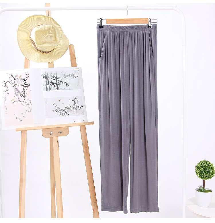 Fat man modal pyjama quần nam cotton lỏng phần mỏng nhà cộng với phân bón XL phụ nữ trung niên mùa thu quần tây