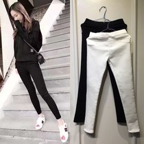 South Korea 2021 spring and autumn magic pants pencil pants high waist elastic pants plus velvet padded leggings women wear small man