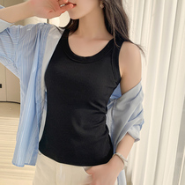 Black Vest Lady Spring Summer New Inner Hitch Wearing bottom sports harness Modale thread 100 lap sleeveless blouse