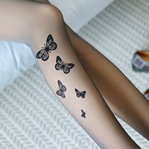 Fake Overdraft Meat Pantyhose Womens All-rounder Pants Jacquard Color Autumn Winter Plus Suede Thickened Air Brothery Socks Light Leg Themeer Thick