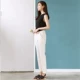 Phiên bản Hàn Quốc của đôi chân hồng 9 điểm phù hợp với quần nữ 2019 hè mới giảm béo thon gọn chuyên nghiệp Đầm công sở hoang dã - Khởi động cắt quần baggy kaki nữ