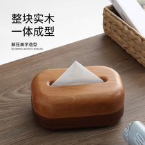 Wooden paper box tissue box home living room creative retro simple style restaurant hotel office gift storage box