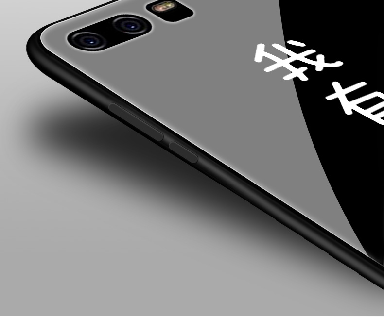 华为荣耀v10p10plus玻璃壳手机壳硅胶情侣男女