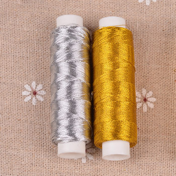 ເຄື່ອງຕັດຫຍິບໃນຄົວເຮືອນ thread gold and silver thread sewing thread gold thread silver thread hand-sewn embroidery thread cross-stitch patchwork DIY