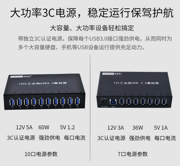 Xi Pulai splitter 10 usb 3.0 tốc độ cao đa giao diện với máy tính để bàn điện trung tâm mở rộng HUB - USB Aaccessories