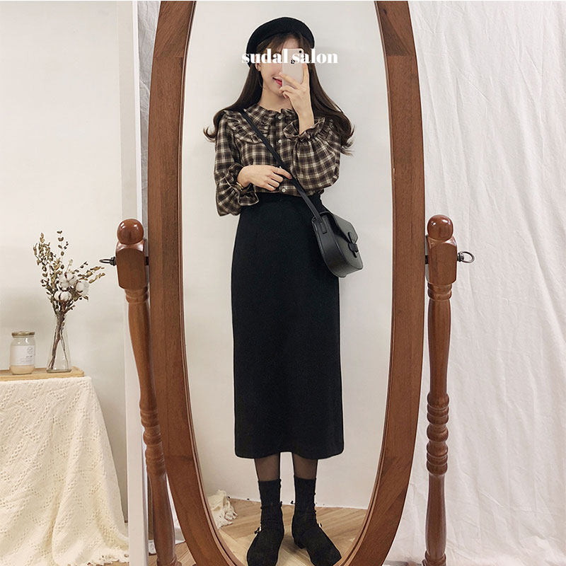 2021 Fall new Korean version fresheners are stacked in professional foreign fashion Two-style suit skirts Fashion Minus the Yanpie