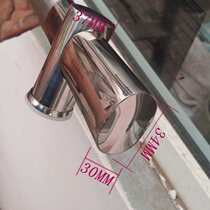 Rural iron door handle wooden door stainless steel handle adjustable hole distance 28 33 42 lengthened thick handle