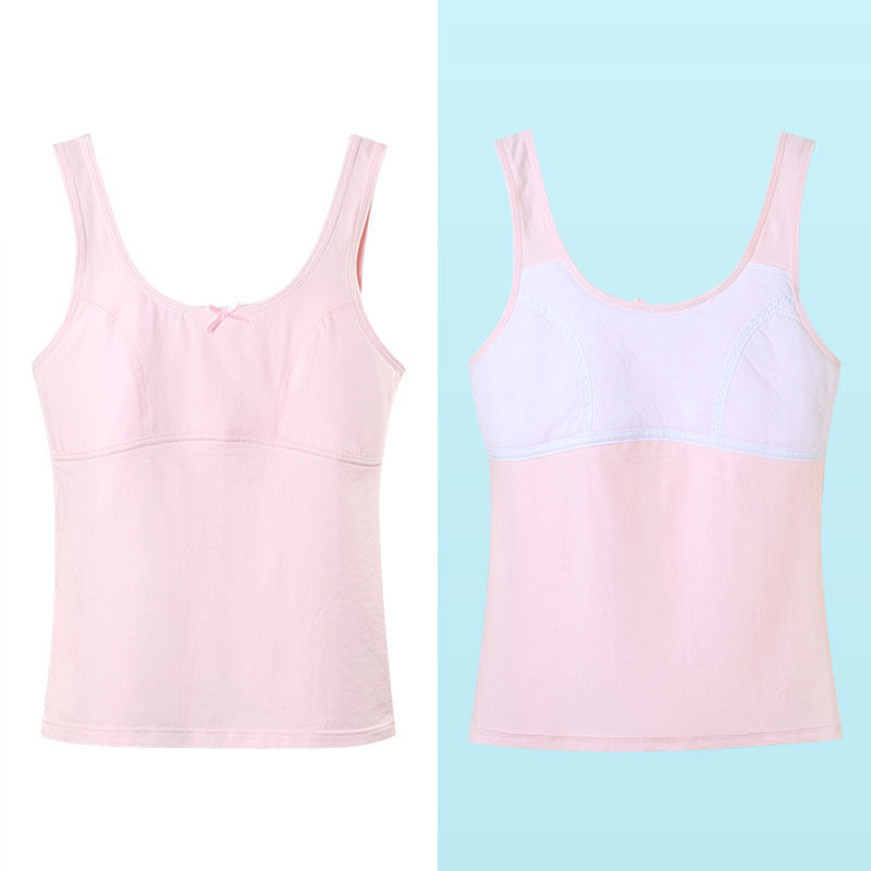 Developing girls wear small vests to prevent bumps in summer thin underwear for children aged 10 years old 13 girls pure cotton bra